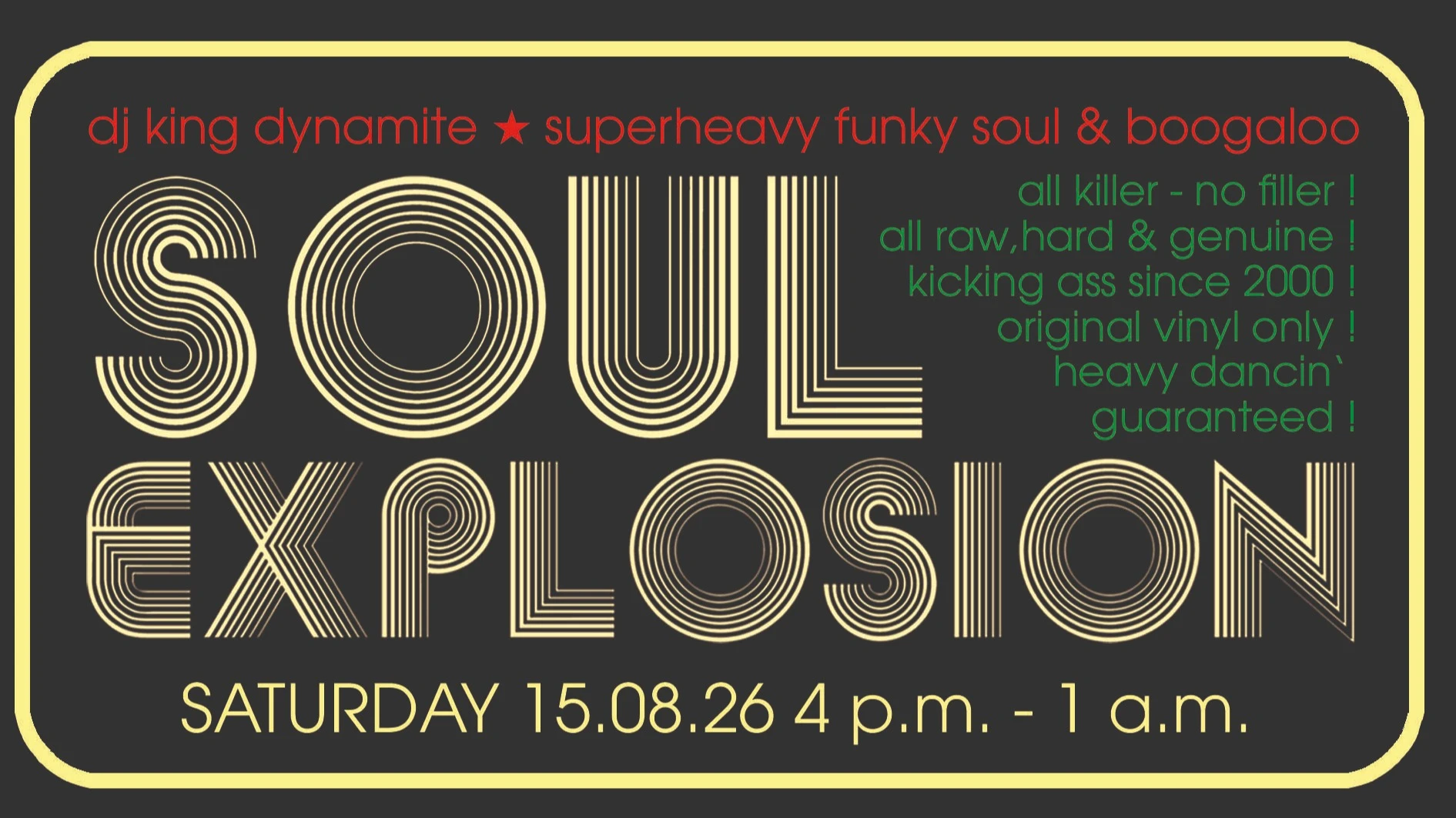 SOUL EXPLOSION X KLUNKERKRANICH w. DJ King Dynamite – 1/1