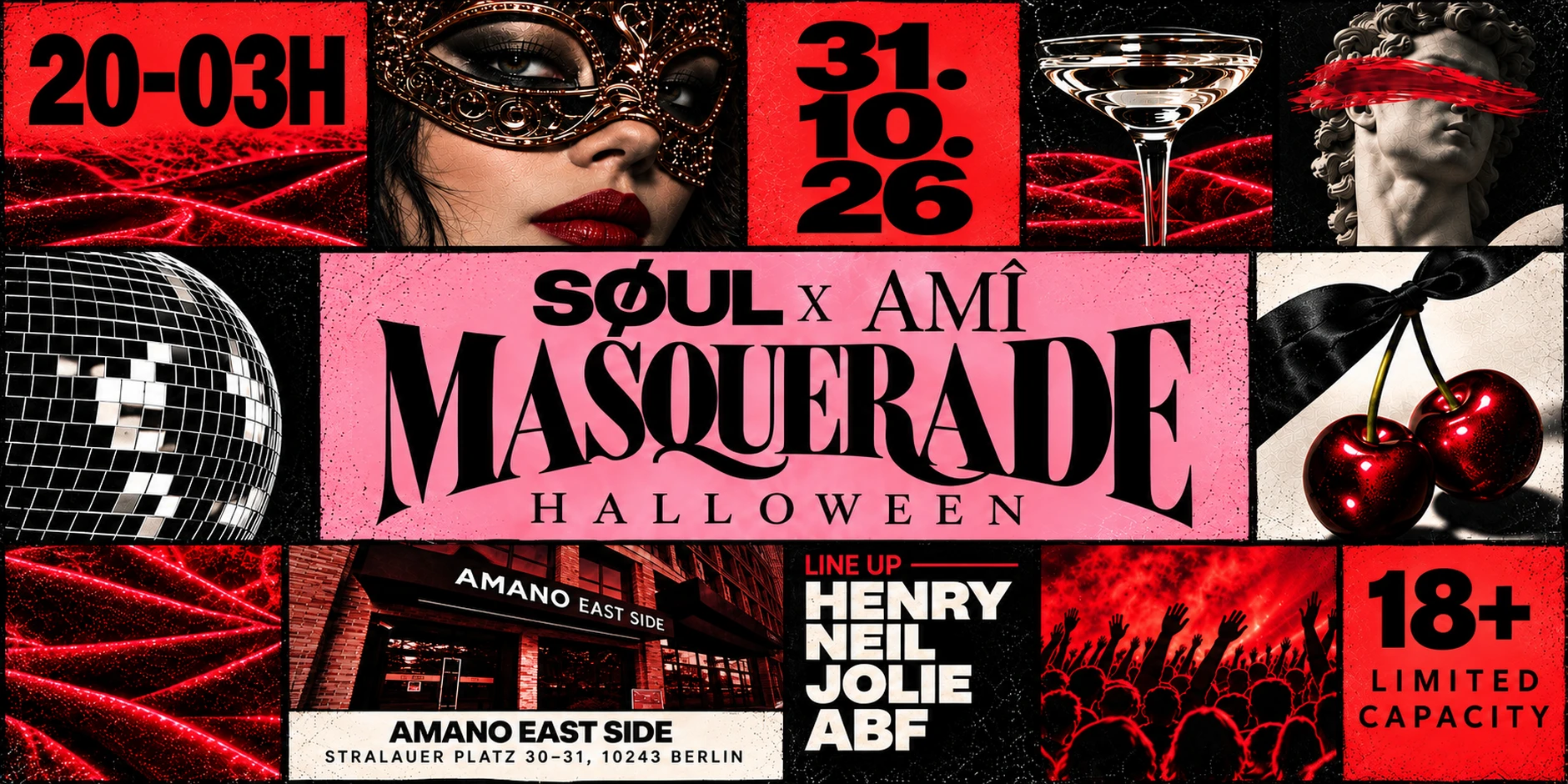 SØUL - MASQUERADE HALLOWEEN | Amano East Side Berlin