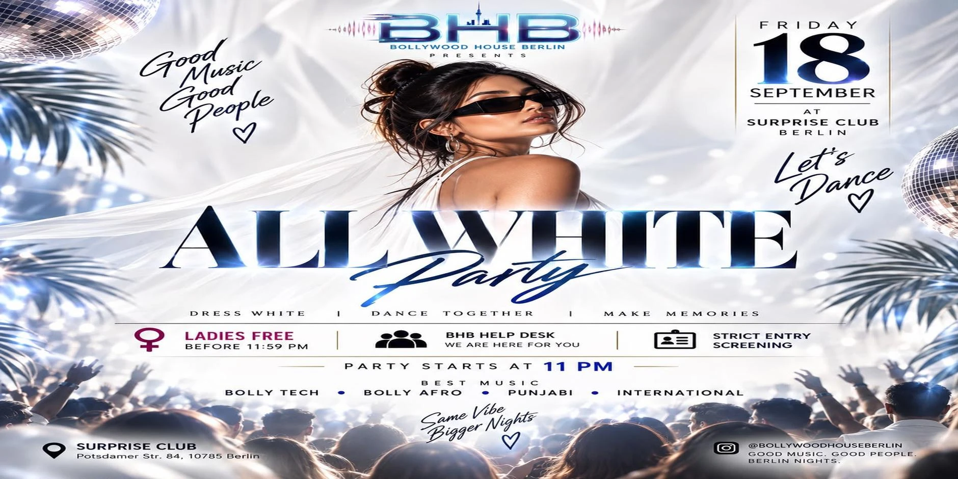 BHB - All White Party | Bollywood House Berlin (5 Hours Event) - 1/1