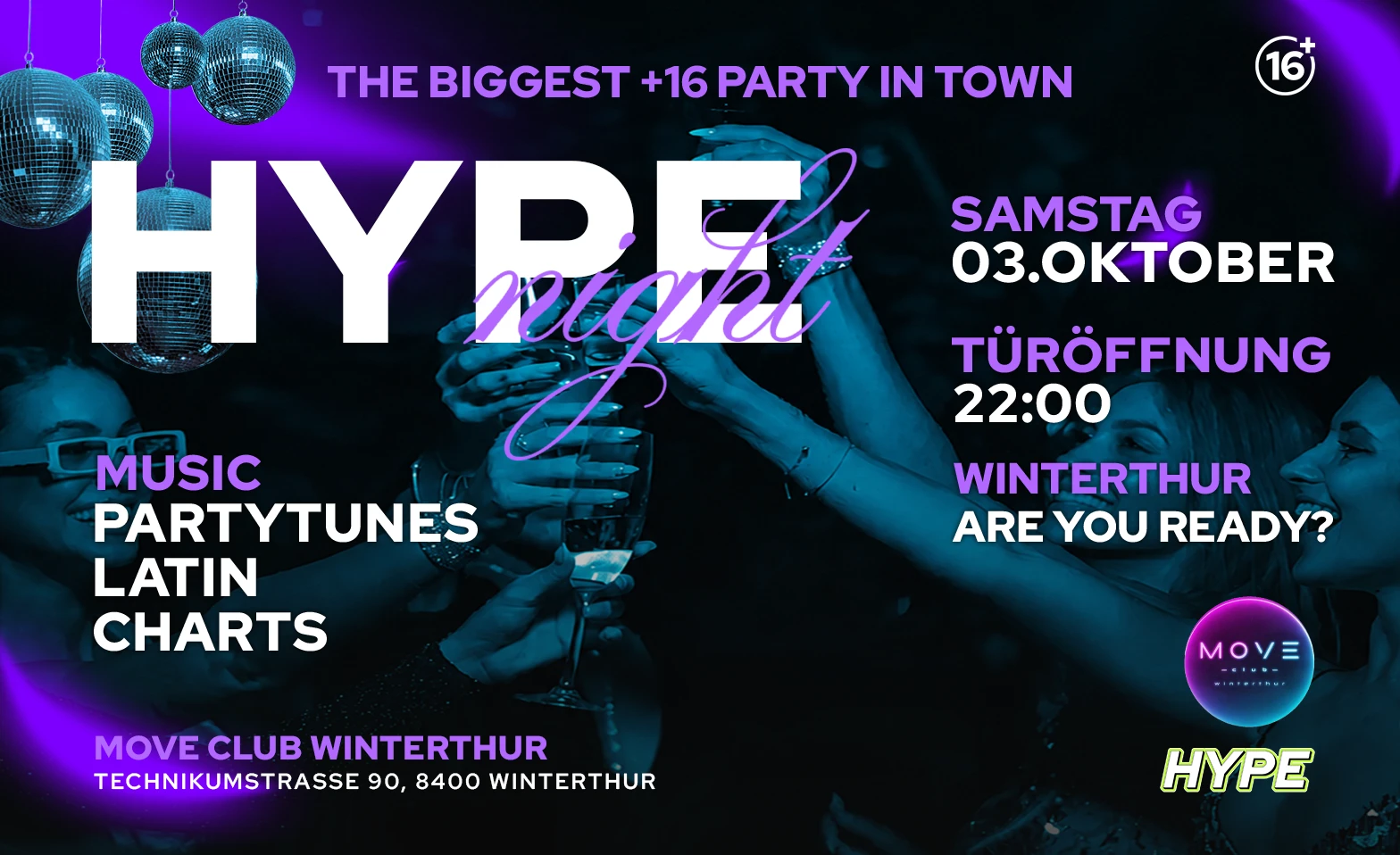 HYPE NIGHT - MOVE CLUB, WINTERTHUR (+16 / Ü16) - 1/1