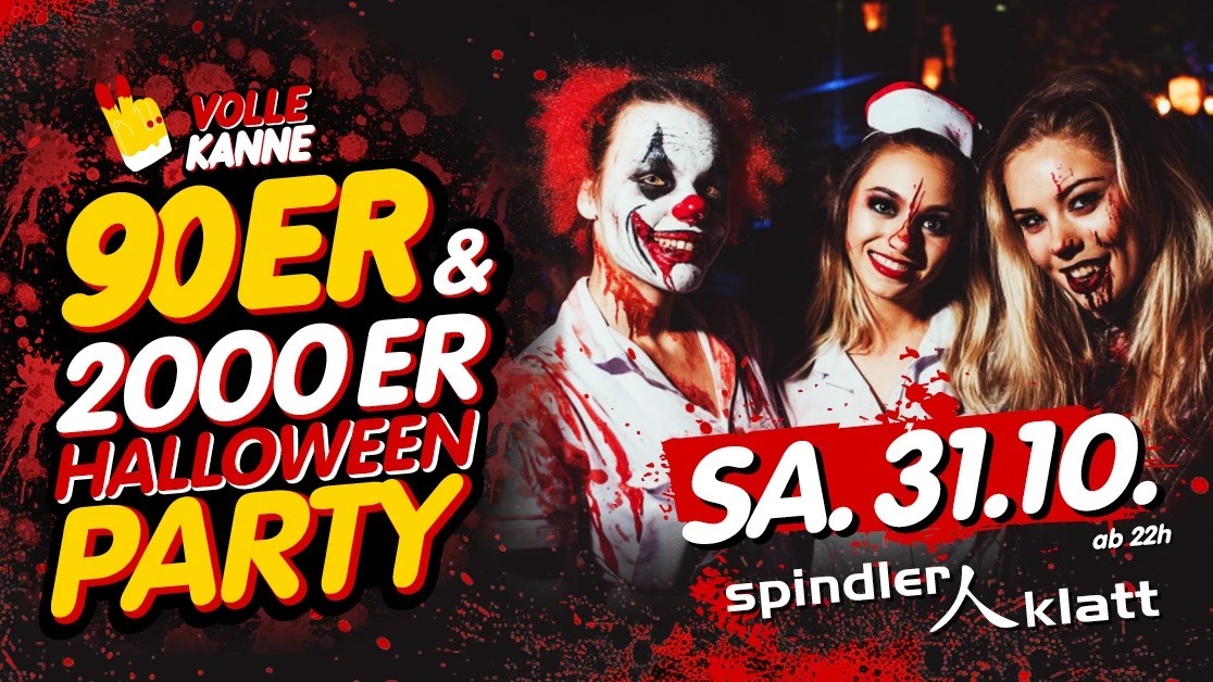 Volle Kanne 90er & 2000er - Halloween Party im Spindler & Klatt - 1/1