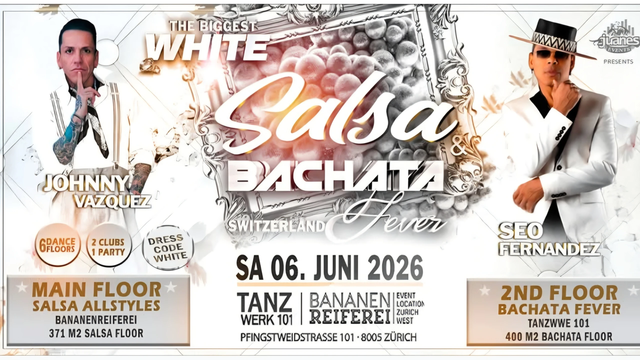 THE BIGGEST WHITE SALSA AND BACHATA NIGHT IN SWITZERLAND 2026FEVER - Image 1