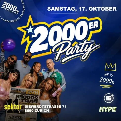 2000ER PARTY | SEKTOR11, ZÜRICH (16+) – 1/1
