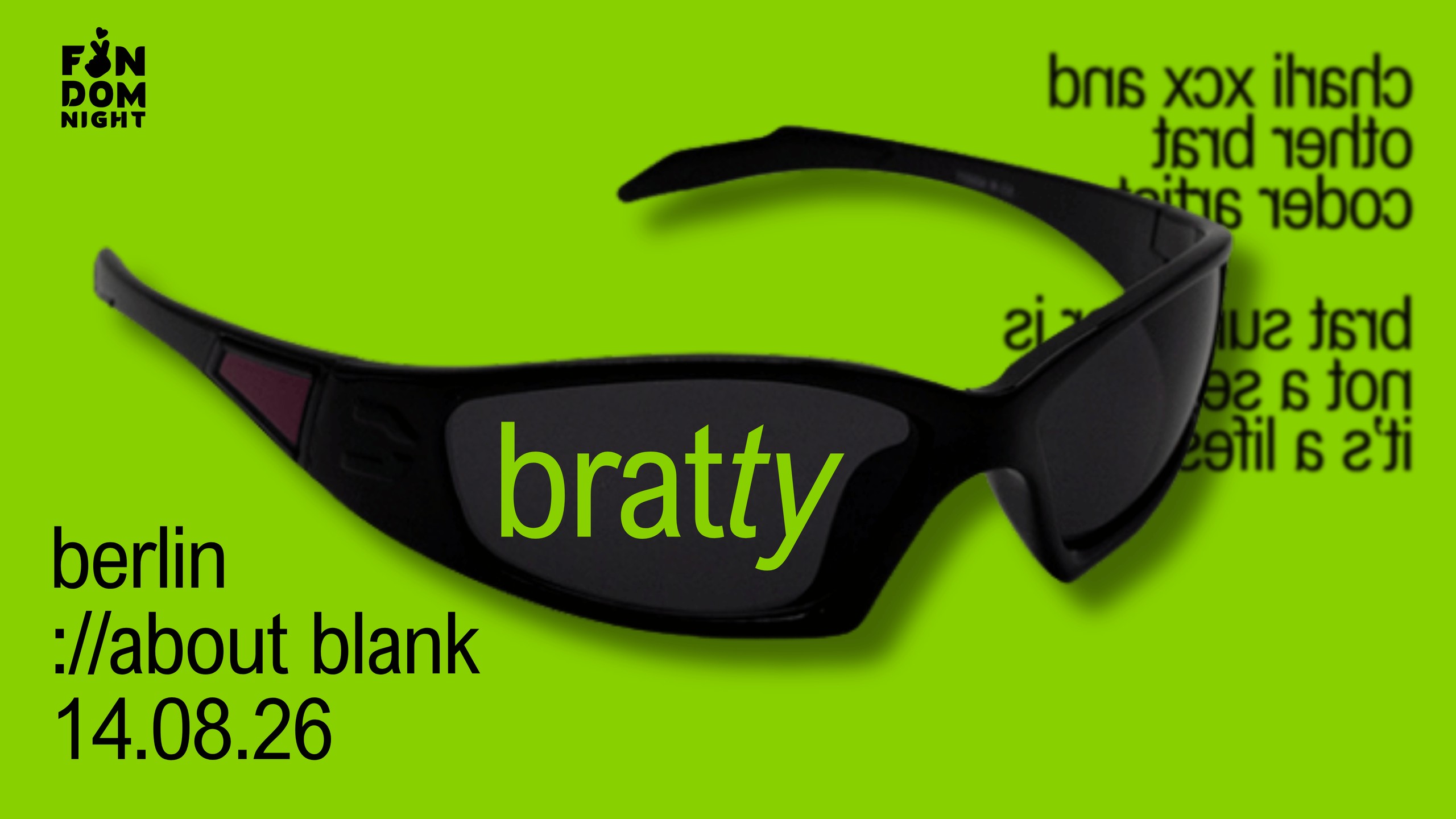 bratty • w/ charli xcx & other brat coded artists • berlin - Image 1