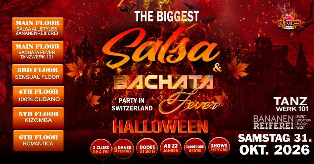 THE BIGGEST SALSA AND BACHATA FEVER HALLOWEEN PARTY IN SWITZERLAND - 1/1