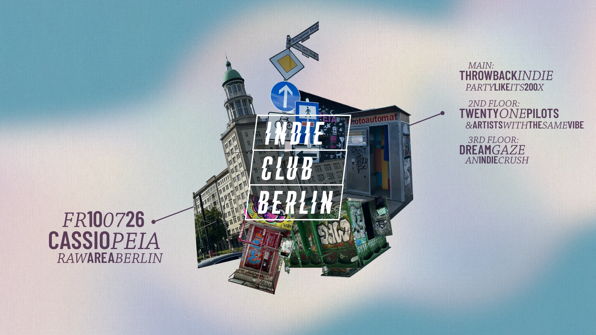 Indie Club Berlin • Indie-Party auf 3 Floors • Cassiopeia Berlin - Image 1