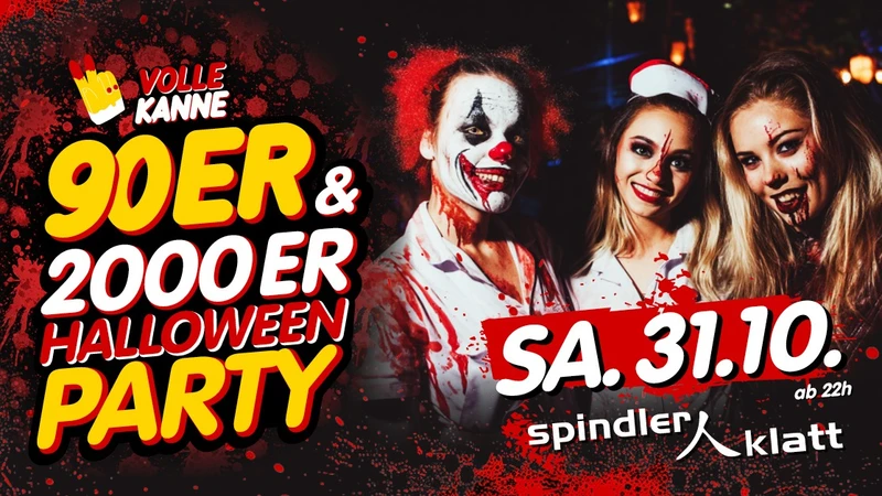 Volle Kanne 90er & 2000er – Halloween Party im Spindler & Klatt