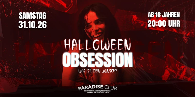 Halloween Obsession 16+ Party | Paradise Club Berlin