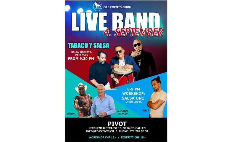 Tabaco Y Salsa Live Band in St. Gallen