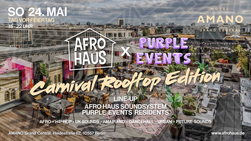 💎 AFRO HAUS x PURPLE JUICE 💎 🌴Carnival Rooftop Edition 🌴
