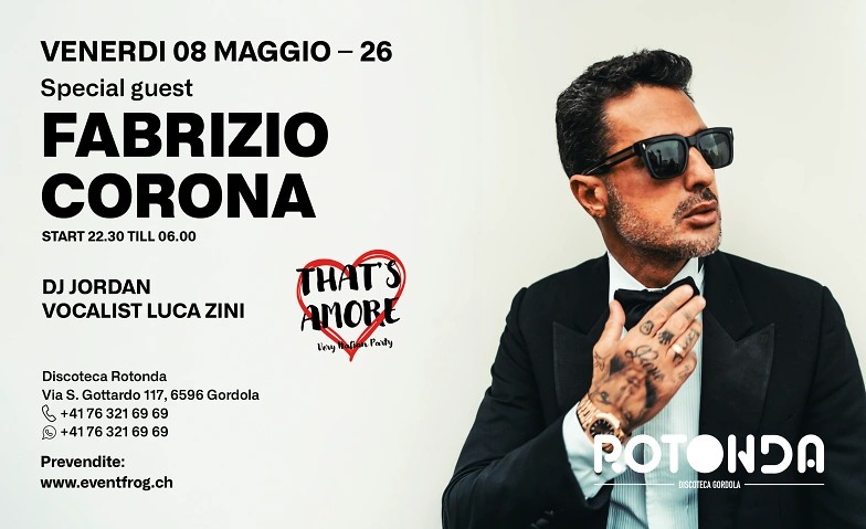 FABRIZIO CORONA - Discoteca Rotonda Gordola