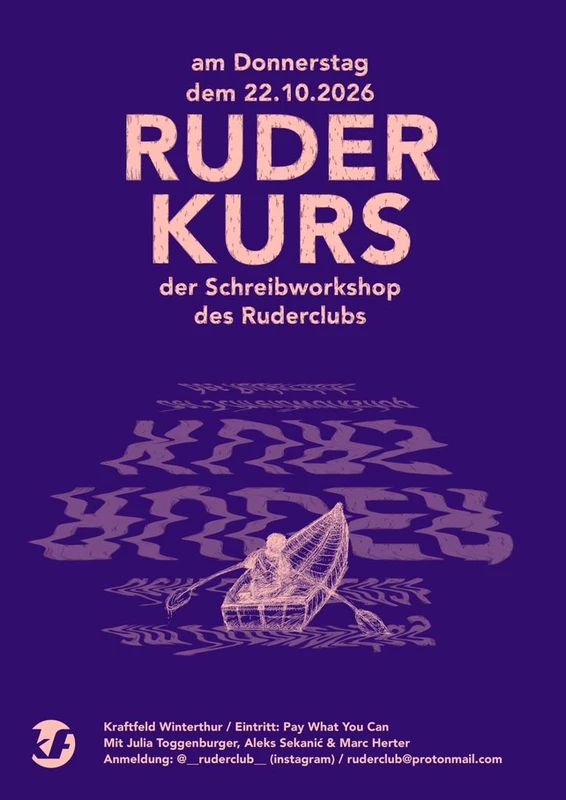 Ruderkurs - Schreibworkshop im Kraftfeld