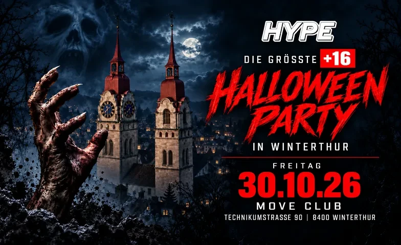 DIE GRÖSSTE +16 HALLOWEEN PARTY - MOVE CLUB, WINTERTHUR