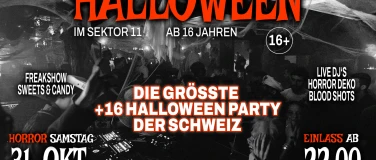 DIE GRÖSSTE +16 HALLOWEEN PARTY | SEKTOR11, ZÜRICH